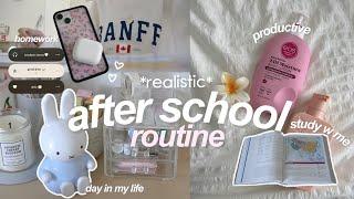 AFTER SCHOOL ROUTINE *realistic* || studying, productive, back to school