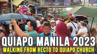 Exploring the Streets of QUIAPO MANILA on Nazareno 2023 | Walking from RECTO to QUIAPO CHURCH