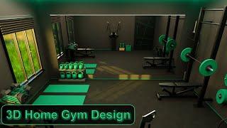 3D Home Gym design and render process using Blender.