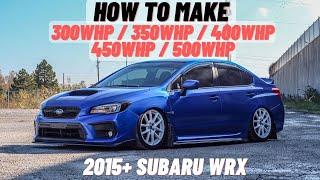 How to Make "X" Horsepower in a 2015+ Subaru WRX