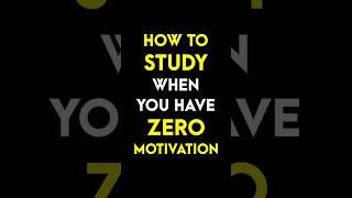 How to STUDY when you have ZERO MOTIVATION | study tips in kannada #kannada #shorts