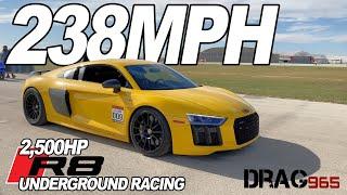 2,500hp Twin-Turbo Audi R8 | DCT ½ Mile World Record | 2021