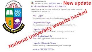 nu admission result 2024 | National University website hacked | nu admission hacked | nu admission