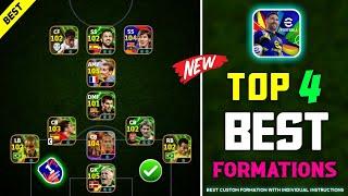 Top 4 Best Custom Formations With Individual Instructions | eFootball 2025 Mobile