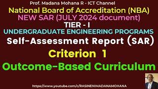 National Board of Accreditation-New SAR (UG Tier-I):JULY 2024 | Criteria-1.Outcome-Based Curriculum