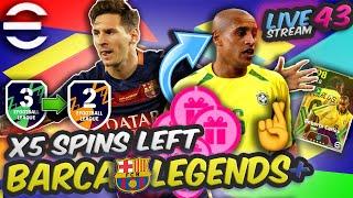  Live eFootball  99 POINTS from DIV 2 &  Roberto Carlos 5 Spins Left - Barca Legends!  