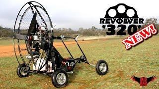 BlackHawk REVOLVER 320 Paramotor Review & Demo! NEW 2015 44hp Powered Paraglider!