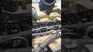 Settin valve lash while engine running, over decade ago #mechanic #time #fuel #shorts #diesel #doy