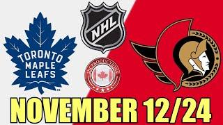 Toronto Maple Leafs vs Ottawa Senators NOV 12 24 w/Superbman