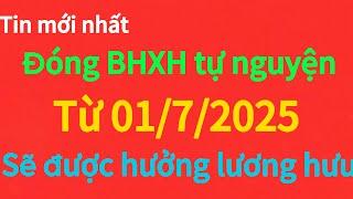 tin mới nhất đóng BHXH tự nguyện 1 lần xẽ đc hưởng lương hưu từ 01/7/2025