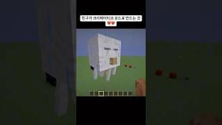 친구가 크리에이티브 모드로 만드는 것