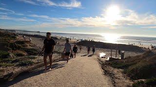 warm, sunny Christmas Day cruise in Pacific Beach in 4k