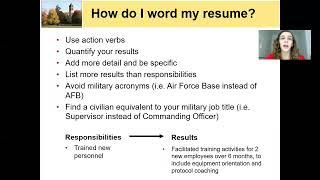 Iowa State University Veterans Center Resume Workshop