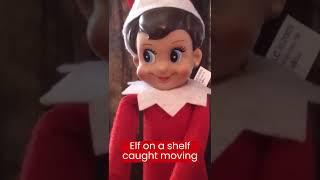 Elf on a shelf caught moving! #shorts #christmas #creepy #scary #caughtoncamera #elfontheshelf