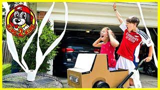 Kids Pretend ️ CALEB & ISABEL BECOME TORNADO CHASERS (Twisters Movie Parody  Toilet Paper Tornado)