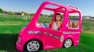 NEW Barbie Camper & Hello Kitty Car THE MOViE!!