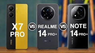 Poco X7 Pro 5G Vs Realme 14 Pro+ 5G Vs Redmi Note 14 Pro+ 5G