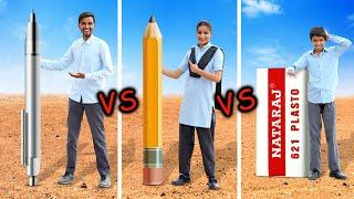 Pen Vs Pencil Vs Eraser Challenge  Who Will Win ? इनमे से कौन ज़्यादा चलेगा ?