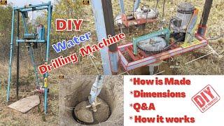 Homemade water well drilling rig machine - How is made DIY (Q&A)