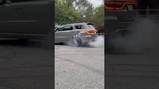 Doing a BURNOUT in a AWD Durango MUST WATCH‼️ #mopar #durango #rt #hemi #345 #burnout #awd