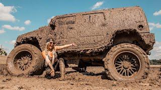 Lacey took another SEMA build mudding! At Rednecks with Paychecks Park in Texas