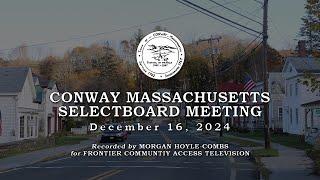 Conway Selectboard  -  December 16, 2024