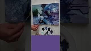 Easy abstract acrylic painting Techniques | palette knife painting  #Shorts