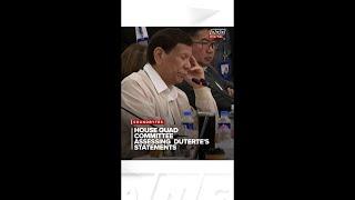 House Quad Committee assessing Duterte's statements | ANC