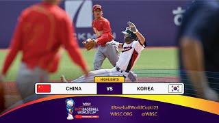 HIGHLIGHTS – Game 32 – China vs. Korea –WBSC U-23 Baseball World Cup 2024