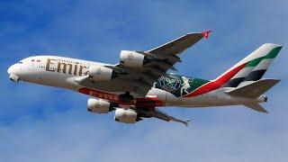 GUSTY TAKEOFF!! Emirates A380 Wimbledon - Toronto Pearson Planespotting