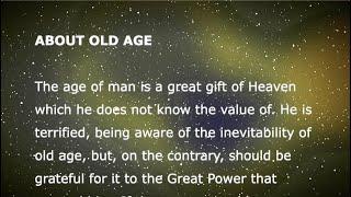 About Old Age - Braco Official TV