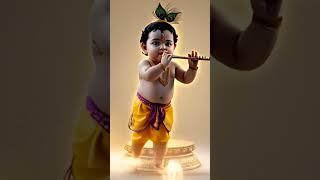 Baby Krishna Playing Flute |#cute #shorts #shortvideo  #devotional #krishna #viralvideo  #video