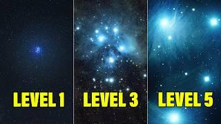 Photographing a Star Cluster with 5 Levels of Zoom