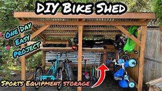 DIY Bike Cover: Lean To Shed-Easy One Day Build