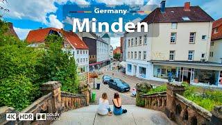 Minden, Germany  Beautiful German Town Walking Tour ️ 4K 60fps HDR | A Summer Day Walk, 2023