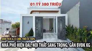 Nhà phố hiện đại, nội thất sang trọng, hẻm ô tô 5m, gần BVĐK Kiên Giang