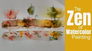 Abstract Landscape Watercolor Painting / The Zen of Watercolor Painting