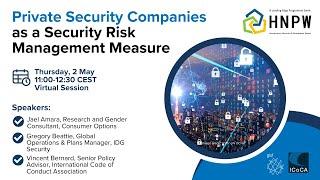 Private Security Companies as a Security Risk Management Measure | GISF at HNPW