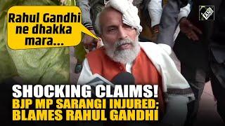 "Rahul Gandhi Ne Dhakka Maara..."BJP's Pratap Sarangi injured during chaos at Parliament, blames LoP