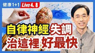 治療自律神經失調，改善這裡好最快！自律神經失調症狀：失眠、頭痛、心悸胸悶、緊張焦慮、注意力不集中；是自律神經失調的先期指標；八自然療法，預防自律神經失調。|（2023.04.08）健康1+1 · 直播