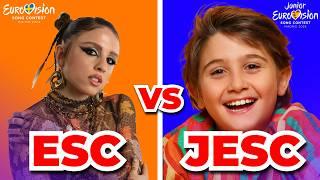 Eurovision Battle | ESC 2024 vs JESC 2024 (Voted By 10 000 Eurovision Fans)