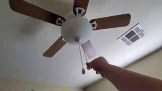 Final run through of the ceiling fans in our soon-to-be former house