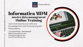 Informatica MDM Online Training Learn and improve your knowledge and skills from experts