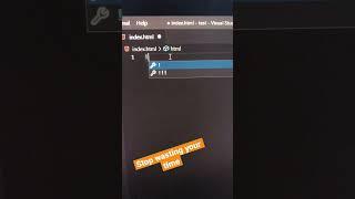 Html snippet #html #javascript #vscode