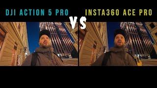 DJI Action 5 Pro vs Insta360 Ace Pro - LOW LIGHT