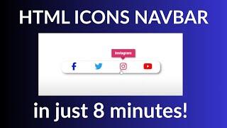 Build a Simple Icons Navbar with Tooltip in HTML & CSS No JavaScript!