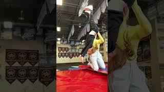 ADLEY does a BACKFLiP!! Adley learns flips in her gymnastic training class! #aforadley #adleymcbride