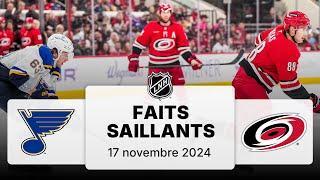 Blues vs Hurricanes | Faits saillants