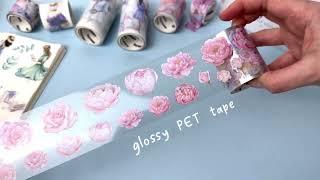 "Girls with Flowers" a Washi + PET Tape Set by FAYWARE