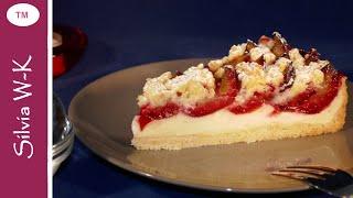 Zwetschgenkuchen mit Pudding und Streusel / Zubereitung mit TM / leicht und lecker